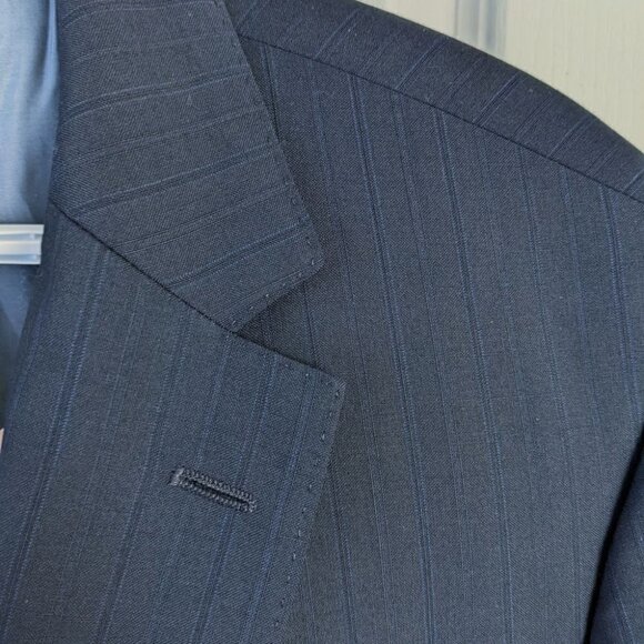 HUGO Boss Wool Suit Blazer Navy 100% Wool 44R US - Picture 4 of 15